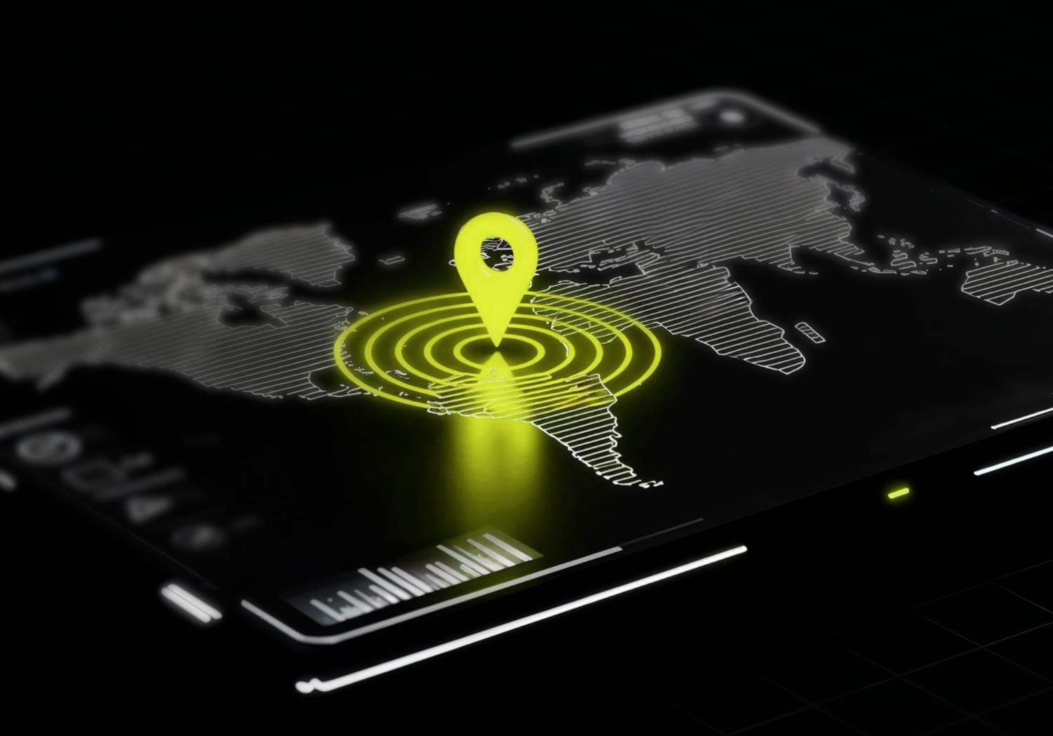 GPS Marker on a tablet