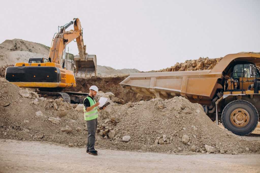 Lone Worker on a Construction Site