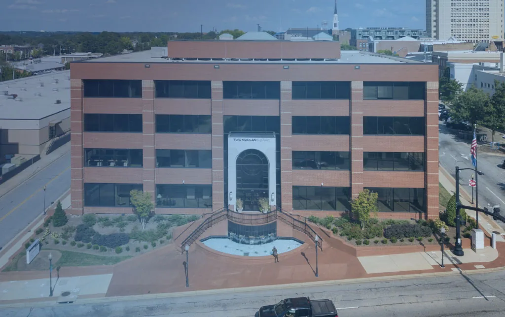 Aerial view of the MCA headquarters at Two Morgan Square, Spartanburg